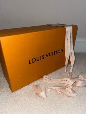Louis Vuitton Orange Gift Box with Branded Ribbon